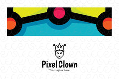Pixel Crown - Amusing Human Face Stock Logo Design for Fun & Entertainment