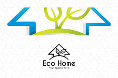 Eco Home - Real Estate Property Stock Logo Template