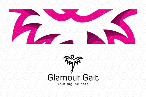 Glamour Gait - Fashion Walk Feminine Figure Stock Logo Template
