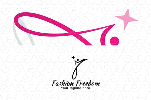 Fashion Freedom - Glamorous Figure Iconic Stock Logo Template