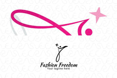 Fashion Freedom - Glamorous Figure Iconic Stock Logo Template