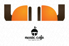 Music Café - Abstract Iconic Stock Logo Design for Creative Field