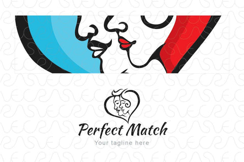 Perfect Match - Matrimony Couple Logo Template