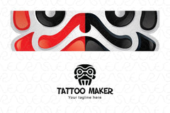 Tattoo Maker - Artistic Tribal Face Stock Logo Template