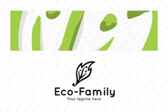 Eco-Family - Nature & Environment Community Stock Logo Template for Organic Products