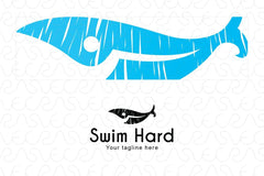 Swim Hard - Simple Abstract Stock Logo Template for Water Sports 