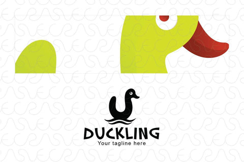 Duckling - Cute Toy Like Duck Bird Stock Logo Template
