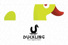 Duckling - Cute Toy Like Duck Bird Stock Logo Template