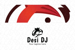 Desi DJ - Indian Entertainer Stock Logo Template