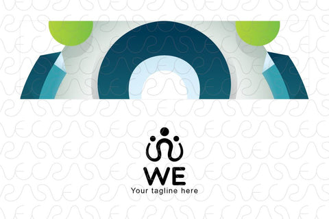 WE - Community / Group 3d Stock Logo Design Template