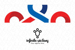 Infinite Victory - Abstract Iconic Infinity Symbol Crest Stock Logo Template