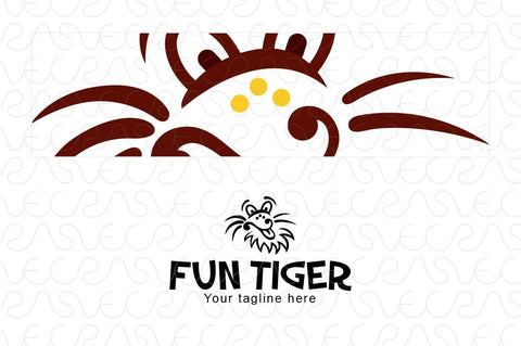 Fun Tiger - Comic Animal Graphic Stock Logo Design Template