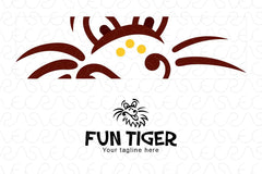 Fun Tiger - Comic Animal Graphic Stock Logo Design Template