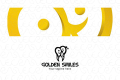 Golden Smiles - Dental Care Clinic Stock Logo Template for Dentist