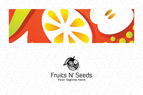 Fruits n' Seeds - Organic Farm & Fresh Beverages Stock Logo Template