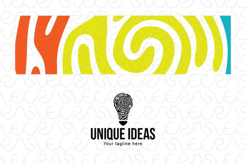 Unique Ideas - Fingerprints Bulb Abstract Stock Logo Template