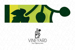 Vineyard - Grape Wine Bottle Stock Logo Template for Farming & Production