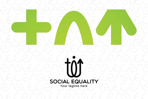 Social Equality - Male & Female Gender Iconic Abstract Stock Logo Template
