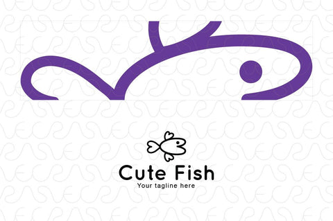 Cute Fish - Water Animal Stock Logo Template