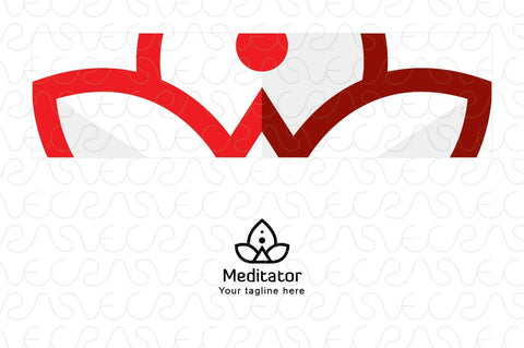 Meditator- Yog Figure Stock Logo Template