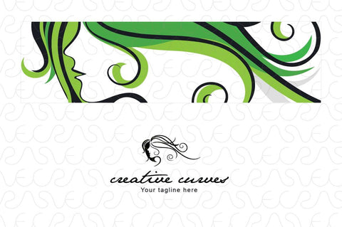 Creative Curves - Stylish Women Illustrative Stock Logo Template for Beauty Care & Saloon
