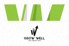 Grow Well- Business & Growth Abstract Stock Logo Template