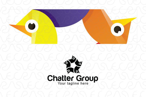 Chatter Group - Creative Bird Composition Stock Logo Template