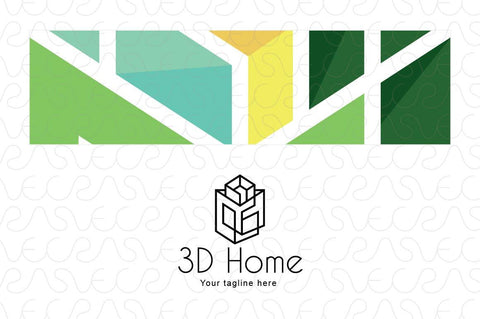 3D Home - Architect Logo Design Template for Interior & Exterior Services