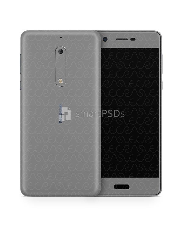 Nokia 5 Vinyl Skin Design Mockup 2017