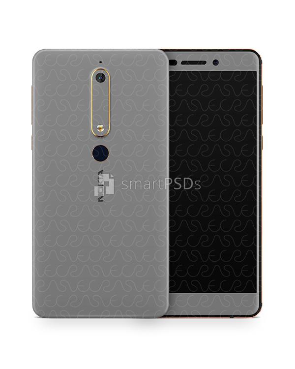 Nokia 6.1 Vinyl Skin Design Mockup 2018