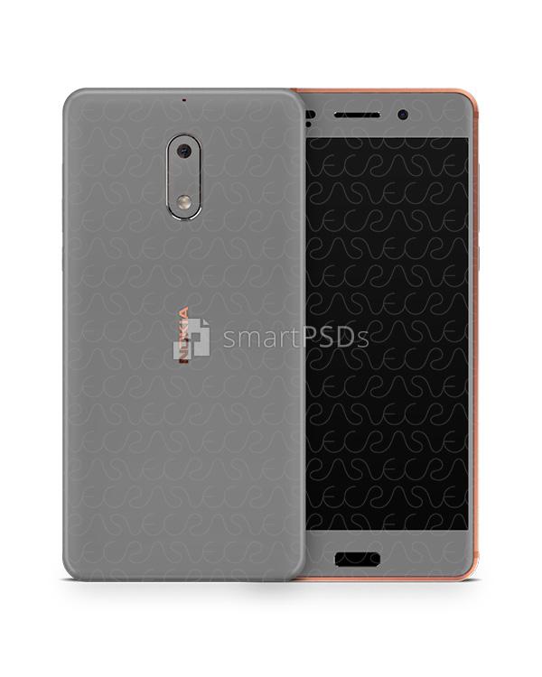 Nokia 6 Vinyl Skin Design Mockup 2017