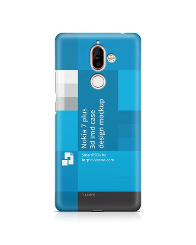 Nokia 7 Plus 3d IMD Case Design Mockup Back 2018