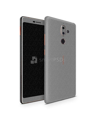 Nokia 7 Plus Vinyl Skin Design Mockup (Front-Back Angled)