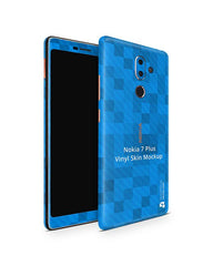 Nokia 7 Plus Vinyl Skin Design Mockup (Front-Back Angled)
