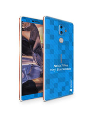 Nokia 7 Plus Vinyl Skin Design Mockup (Front-Back Angled)