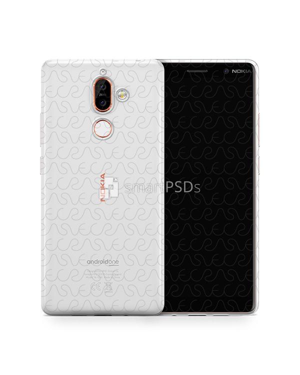 Nokia 7 Plus UV TPU Clear Case Design Mockup 2018