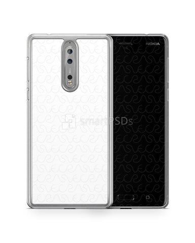 Nokia 8 2d PC Clear Case Design Mockup 2017