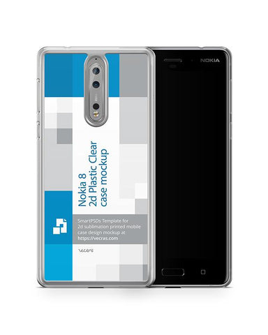 Nokia 8 2d PC Clear Case Design Mockup 2017