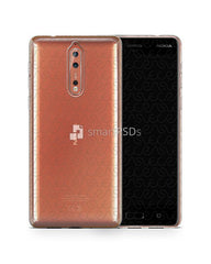 Nokia 8 UV TPU Clear Case Design Mockup 2017
