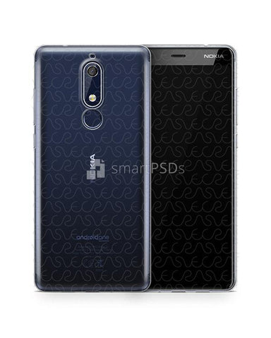 Nokia 5.1 UV TPU Clear Case Design Mockup 2018