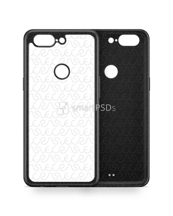 OnePlus 5T 2d RubberFlex Case Design Mockup 2017