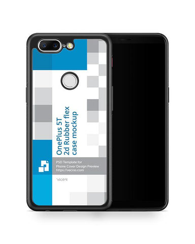 OnePlus 5T 2d RubberFlex Case Design Mockup 2017