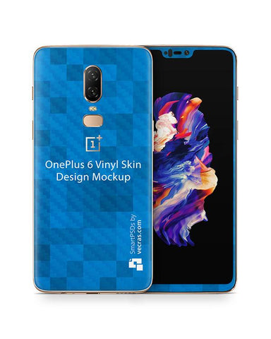 OnePlus 6 Vinyl Skin Design Mockup 2018