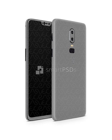 OnePlus 6 Vinyl Skin Design Mockup 2018 (Front-Back Angled)