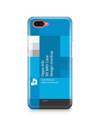 Oppo A3s 3d IMD Case Design Mockup 2018