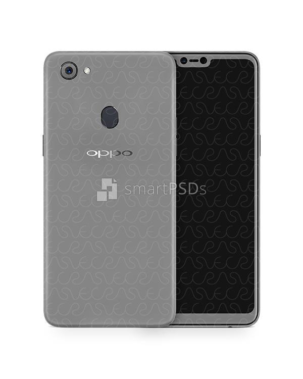Oppo F7 Vinyl Skin Design Mockup 2018