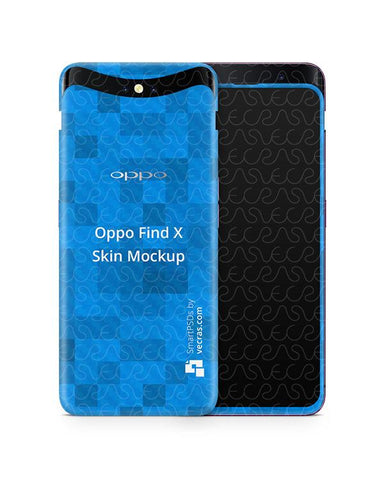 Oppo Find X Vinyl Skin Design Mockup 2018