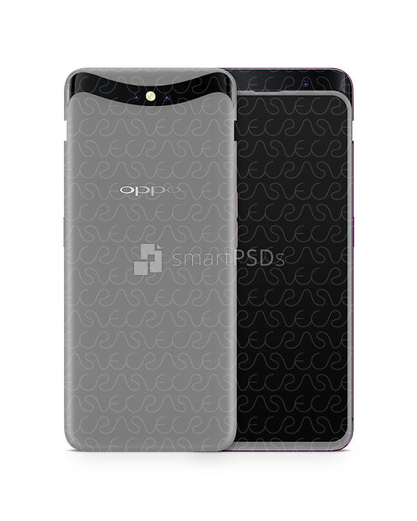 Oppo Find X Vinyl Skin Design Mockup 2018