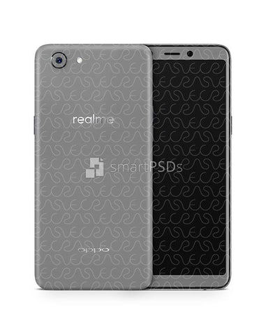 Oppo Realme 1 Vinyl Skin Design Mockup 2018