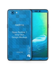 Oppo Realme 1 Vinyl Skin Design Mockup 2018